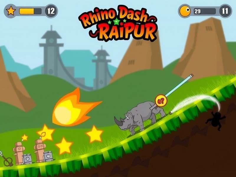 Rhino Dash Raipur Gameplay Screenshot
